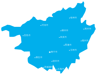 广西南宁防城港钦州北海公路交通地图